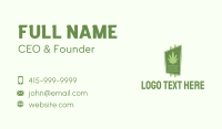 Cannabis Leaf Signage  Business Card