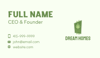 Cannabis Leaf Signage  Business Card