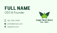 Flying Weed Leaf Business Card Design