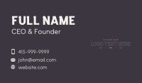 Vintage Luxury Wordmark Business Card