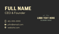 Vintage Masculine Wordmark  Business Card Design