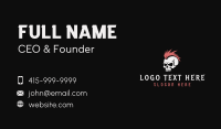 Mohawk Punk Skull Business Card