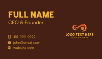 Orange Infinity Loop Business Card Design