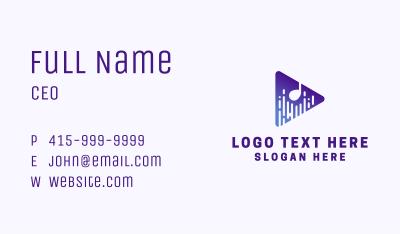 Futuristic Multimedia Entertainment  Business Card Image Preview
