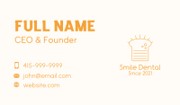 Orange Loaf Outline  Business Card