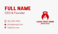 Dumbbell Business Card example 2