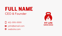 Fire Kettlebell Fitness  Business Card Image Preview