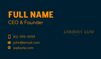 Neon Moonlight Wordmark Business Card Image Preview