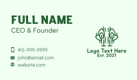 Green Outline Herb Business Card