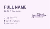 Purple Feminine Brand Business Card