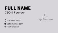 Fashion Enterprise Letter Business Card