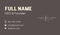 Corporate Brand Lettermark Business Card