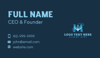 Navy Marine Anchor Letter M Business Card