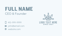 Blue Jewelry Crown  Business Card
