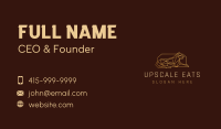 Geometric Golden Wildcat Business Card Image Preview