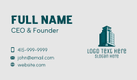 Elegant Teal Building  Business Card