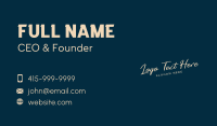 Professional Cursive Wordmark Business Card