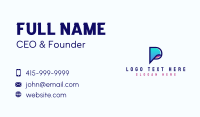 Tech Software App Letter P Business Card