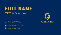 Yellow Electrical Letter E Business Card
