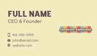 Classic Retro Shadow Wordmark Business Card