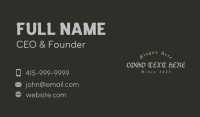 Gothic Typography Wordmark Business Card
