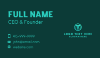 Digital Marketing Letter T  Business Card