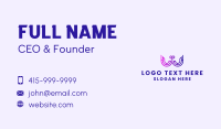 Digital Startup Letter W Business Card