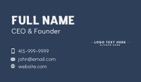 Generic Simple Wordmark Business Card