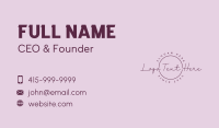 Feminine Script Wordmark Business Card