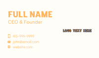 Graffiti Drip Wordmark Business Card