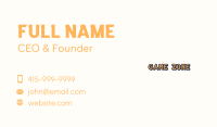 Graffiti Drip Wordmark Business Card