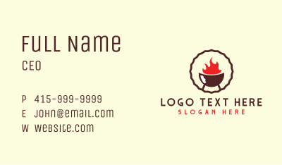 Hot Barbecue Restaurant Business Card Image Preview