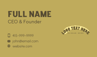 Rustic Pub Bar Wordmark Business Card