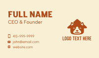 Brown Happy Dog Face House Business Card