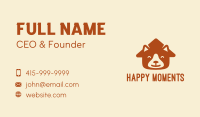 Brown Happy Dog Face House Business Card Image Preview