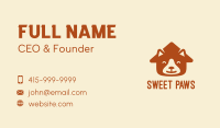 Brown Happy Dog Face House Business Card Image Preview