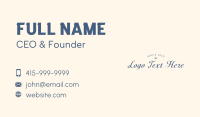 Elegant Calligraphy Script Business Card