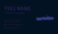 Neon Graffiti Wordmark Business Card