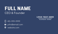 White Business Startup Business Card
