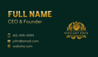 Elegant Crown Shield Business Card Image Preview