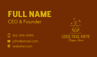 Camping Tent Line Art Business Card Design