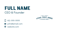 Clothing Business Wordmark Business Card Design