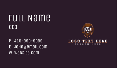 Beard Skull Hipster Business Card Image Preview