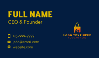 Fire Shopping Bag Business Card