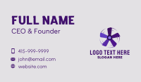 Rotating Purple Fan Business Card Design