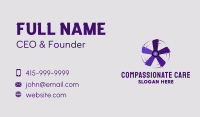 Rotating Purple Fan Business Card