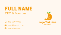 Orange Slice Chat Business Card Design