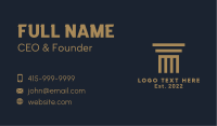 Greek Architecture Pillar Business Card