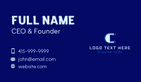 Digital Cyber Letter C Business Card