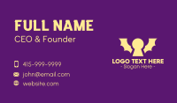 Yellow Bat Keyhole Business Card Design